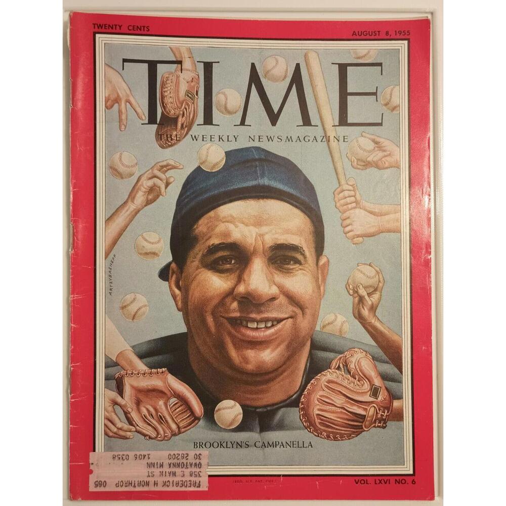 Time News Magazine August 8 1955 Brooklyns Campanella